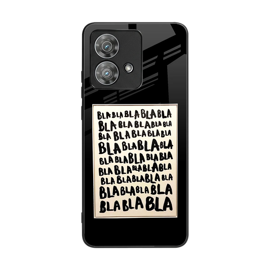 Bla Bla back phone cover | glass case for motorola edge 40 neo 5g