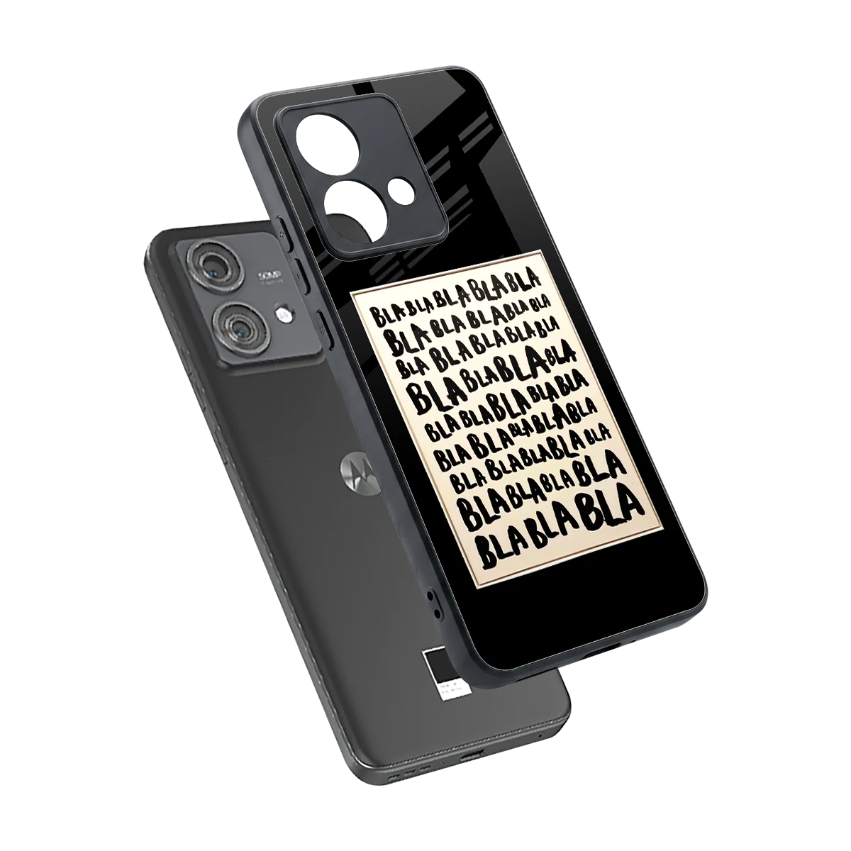 Bla Bla sleek motorola edge 40 neo 5g cover with tempered glass back and TPU edges