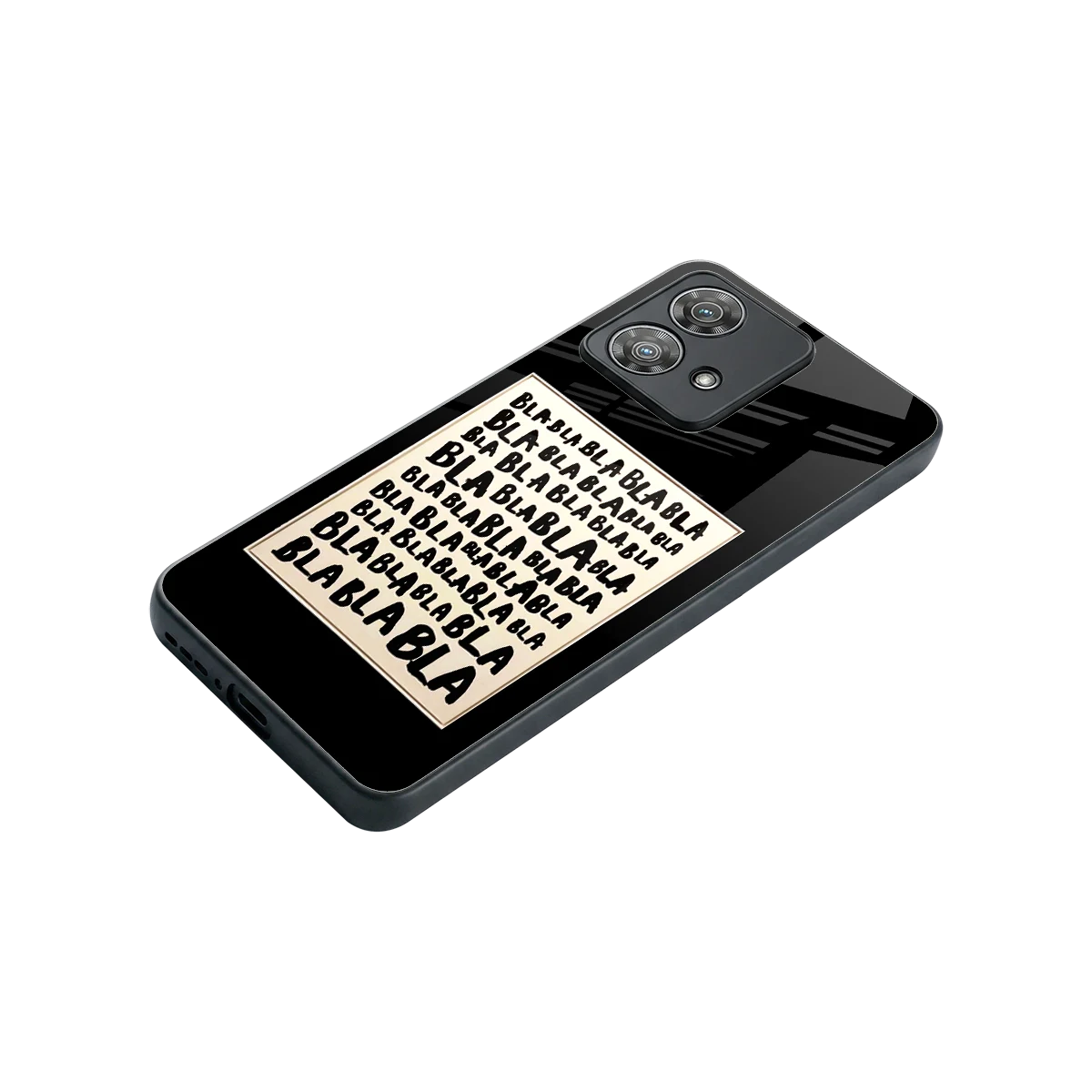 Bla Bla stylish phone case for motorola edge 40 neo 5g | glossy glass and slim fit