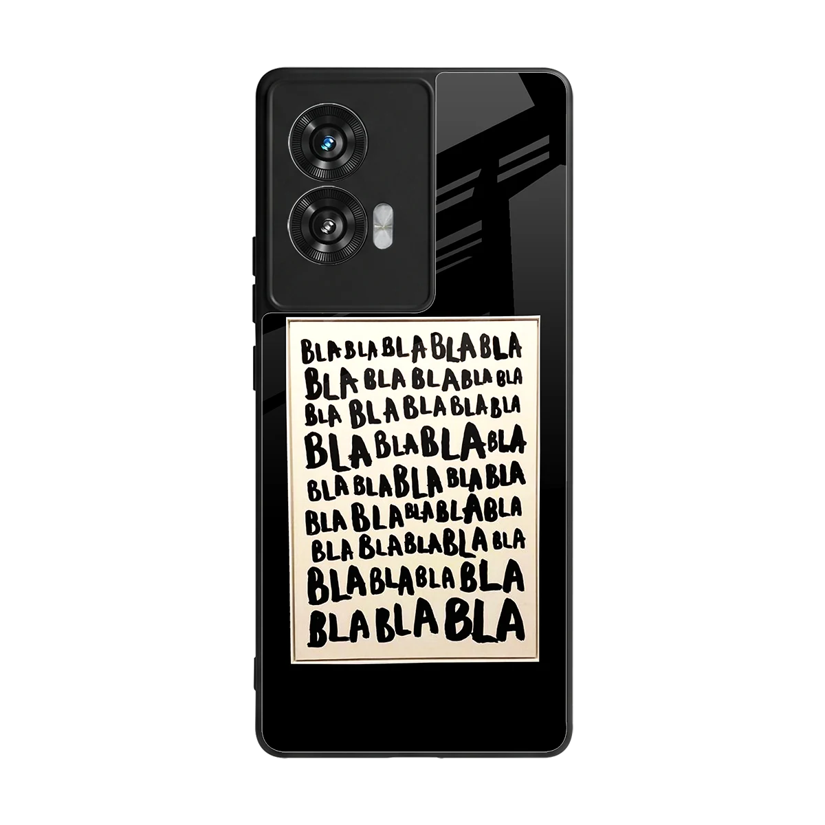 Bla Bla back phone cover | glass case for motorola edge 50 fusion