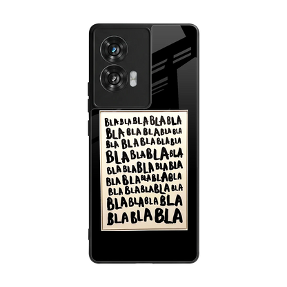 Bla Bla back phone cover | glass case for motorola edge 50 fusion