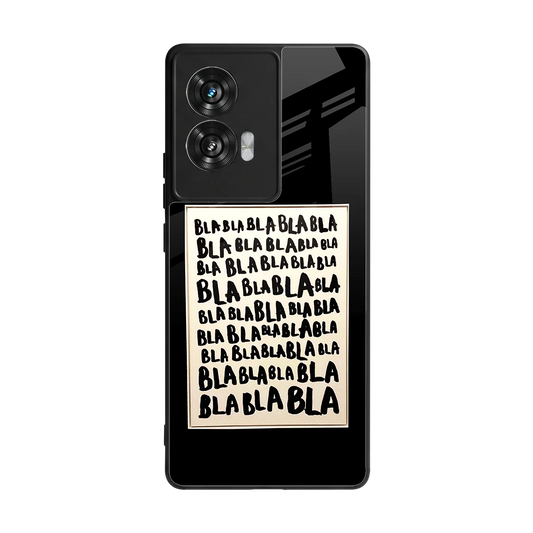 Bla Bla back phone cover | glass case for motorola edge 50 fusion