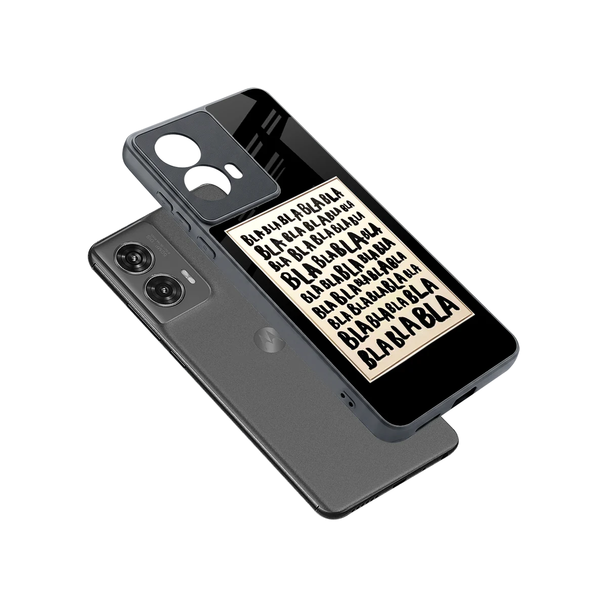 Bla Bla sleek motorola edge 50 fusion cover with tempered glass back and TPU edges