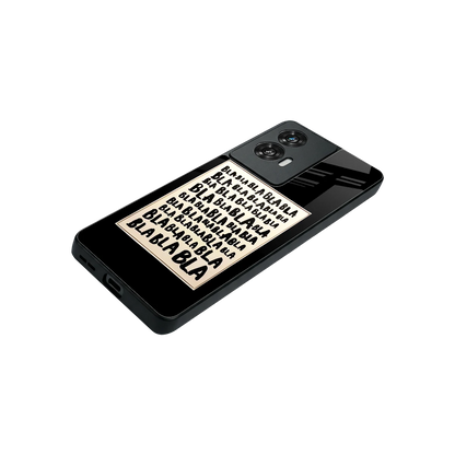 Bla Bla stylish phone case for motorola edge 50 fusion | glossy glass and slim fit