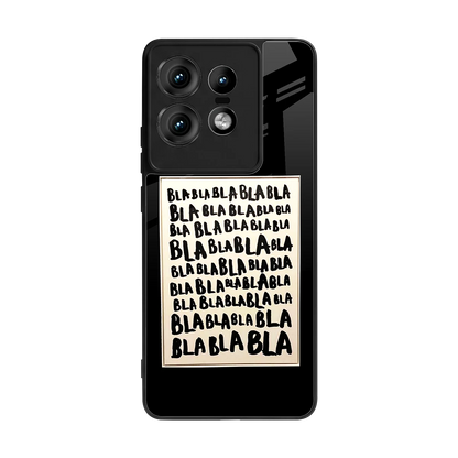 Bla Bla back phone cover | glass case for motorola edge 50 pro