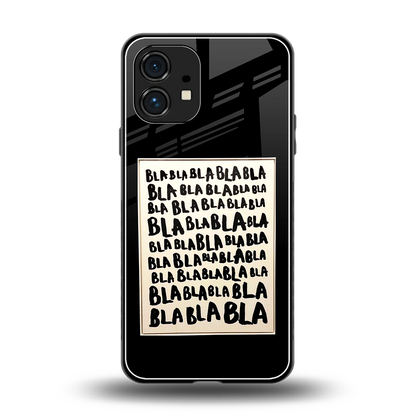 Bla Bla back phone cover | glass case for nothing phone 1