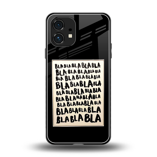 Bla Bla back phone cover | glass case for nothing phone 1