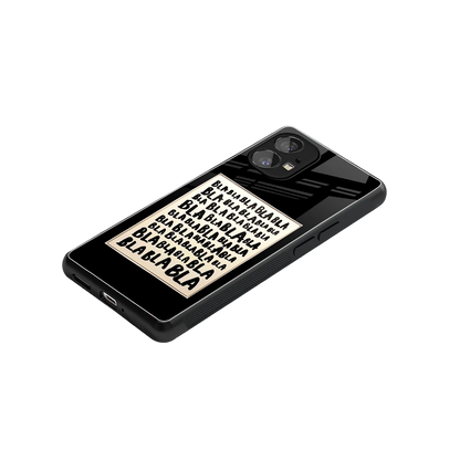 Bla Bla stylish phone case for nothing phone 1 | glossy glass and slim fit