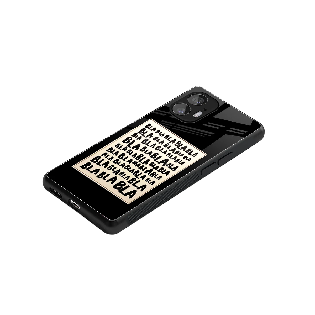 Bla Bla stylish phone case for nothing phone 2 | glossy glass and slim fit