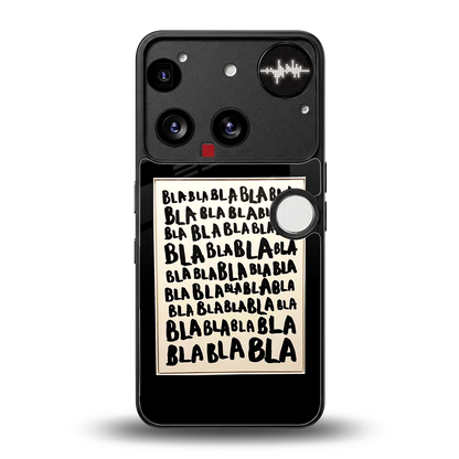 Bla Bla back phone cover | glass case for nothing phone 3