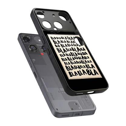 Bla Bla sleek nothing phone 3 cover with tempered glass back and TPU edges