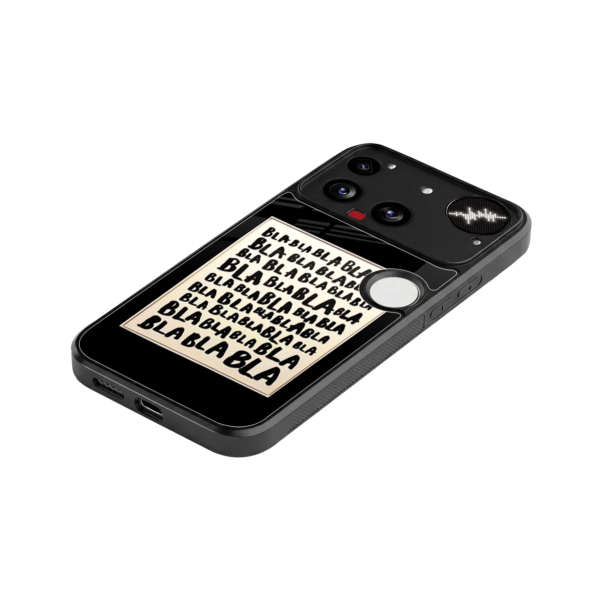 Bla Bla stylish phone case for nothing phone 3 | glossy glass and slim fit
