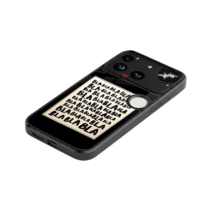Bla Bla stylish phone case for nothing phone 3 | glossy glass and slim fit