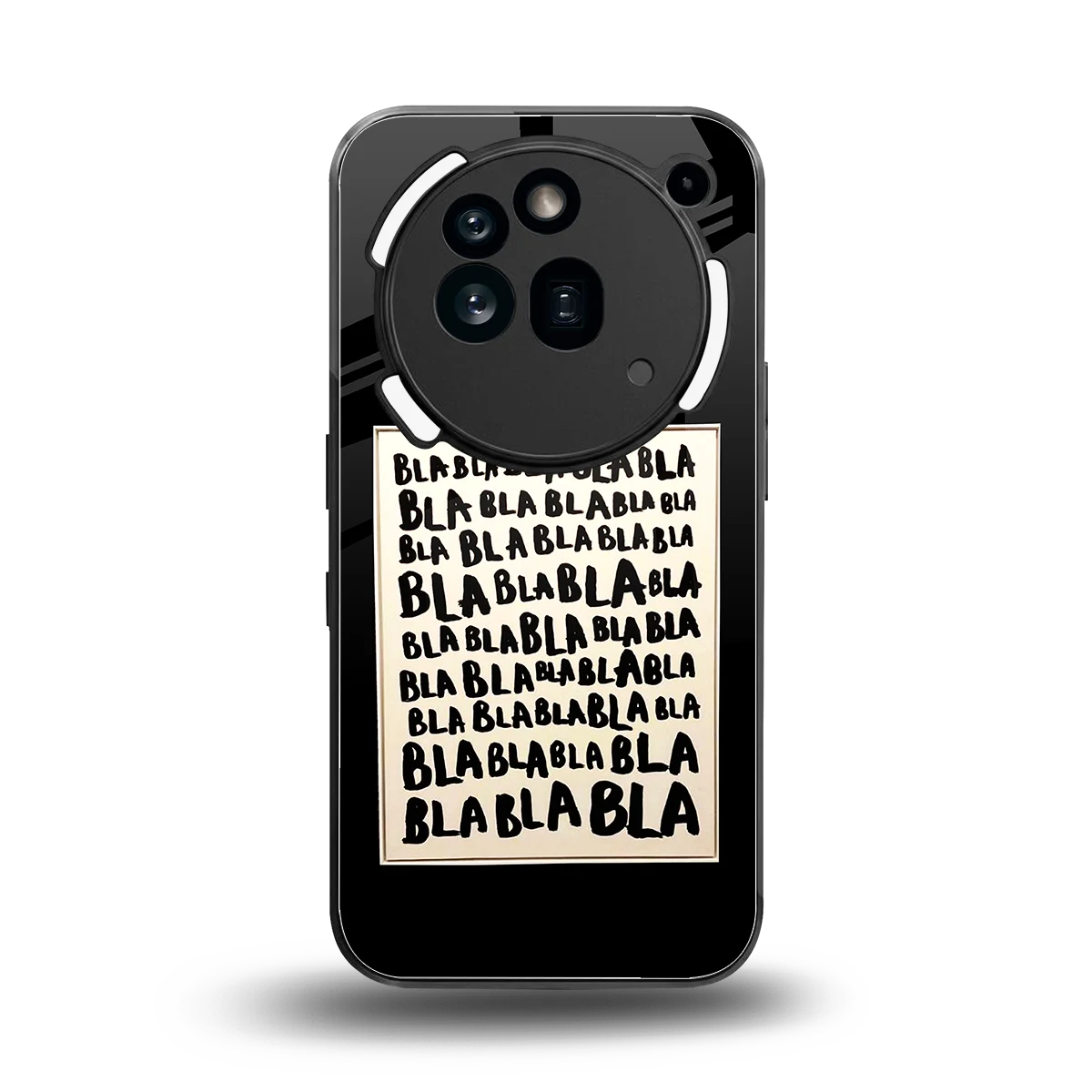 Bla Bla back phone cover | glass case for nothing phone 3a pro
