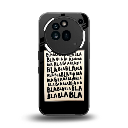 Bla Bla back phone cover | glass case for nothing phone 3a pro