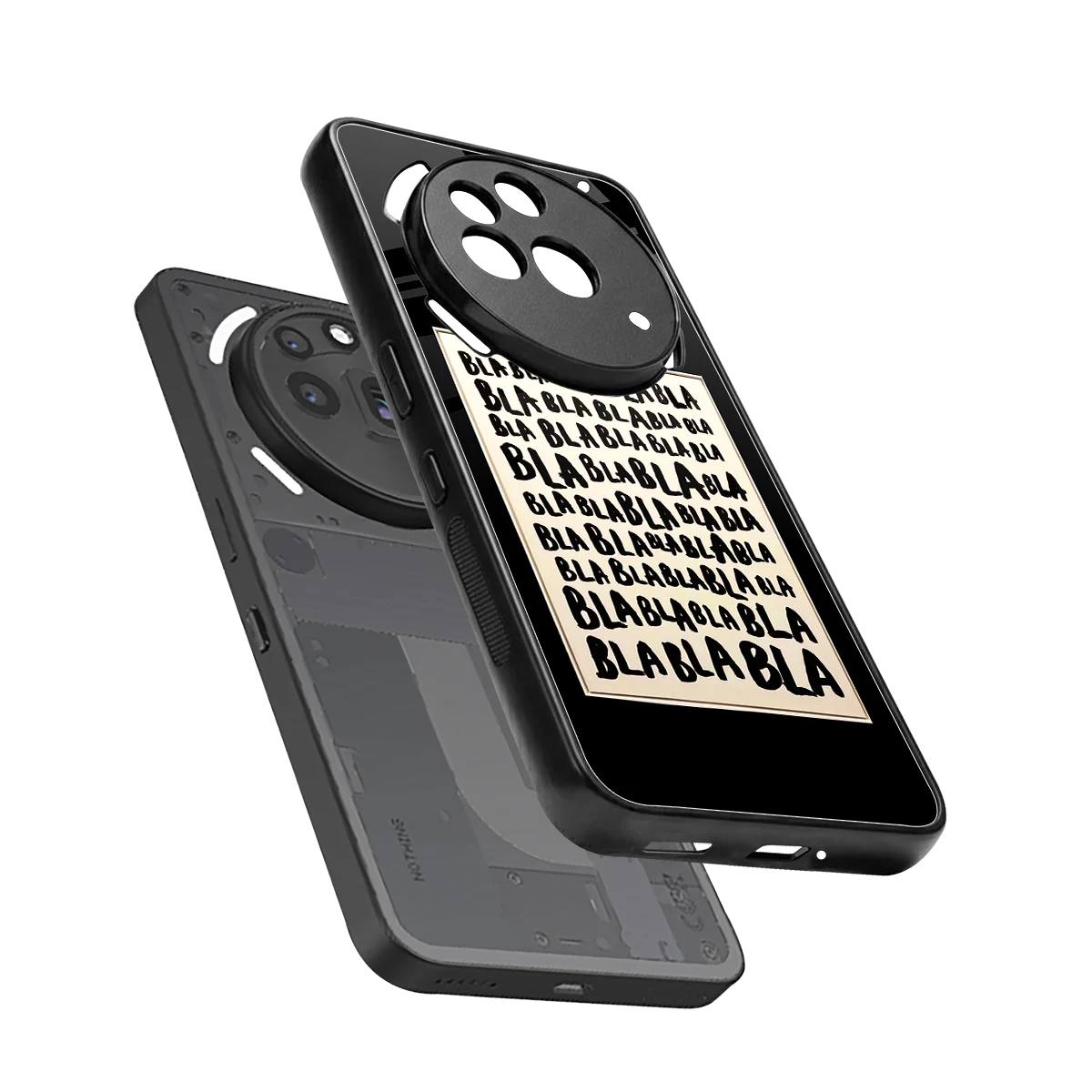 Bla Bla sleek nothing phone 3a pro cover with tempered glass back and TPU edges