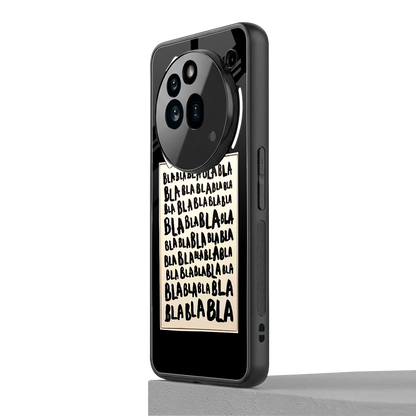 Bla Bla nothing phone 3a pro mobile cover | shockproof glass phone case