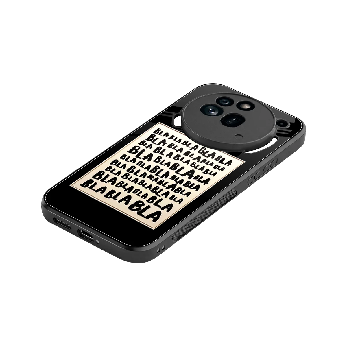 Bla Bla stylish phone case for nothing phone 3a pro | glossy glass and slim fit