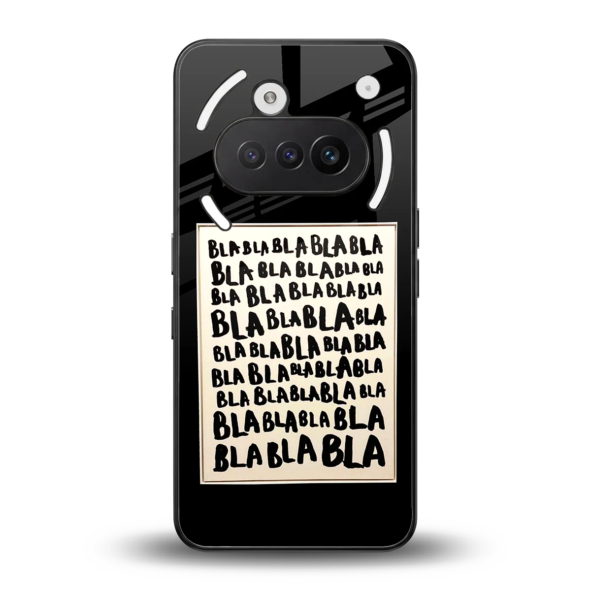 Bla Bla back phone cover | glass case for nothing phone 3a