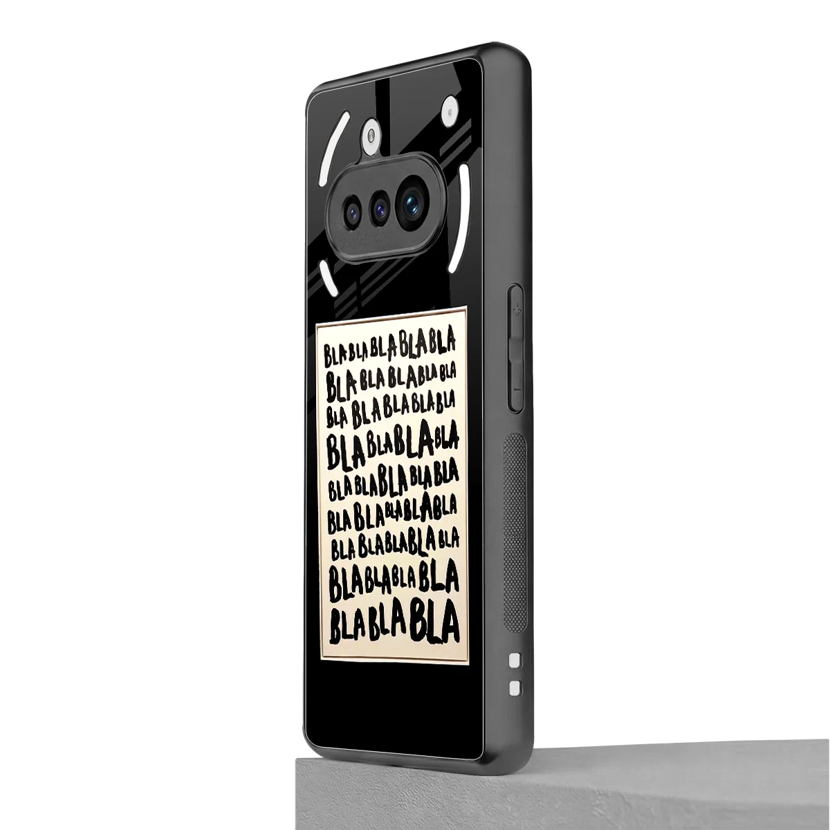 Bla Bla nothing phone 3a mobile cover | shockproof glass phone case