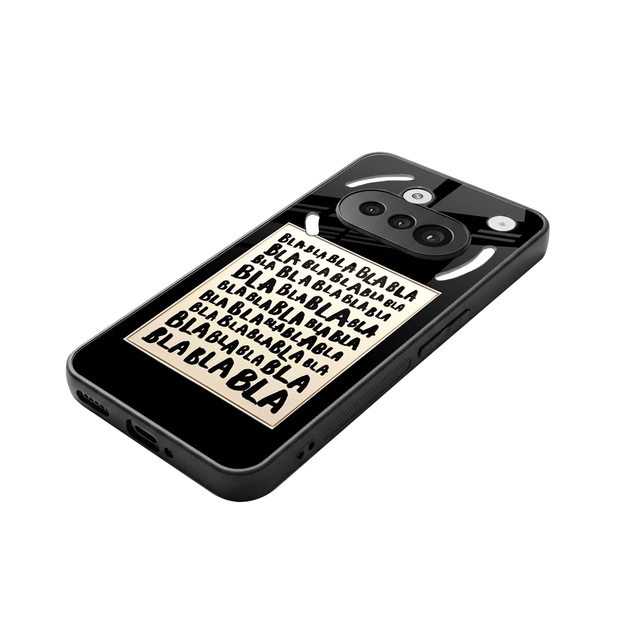 Bla Bla stylish phone case for nothing phone 3a | glossy glass and slim fit