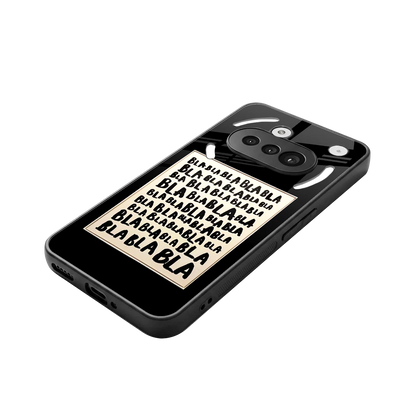Bla Bla stylish phone case for nothing phone 3a | glossy glass and slim fit