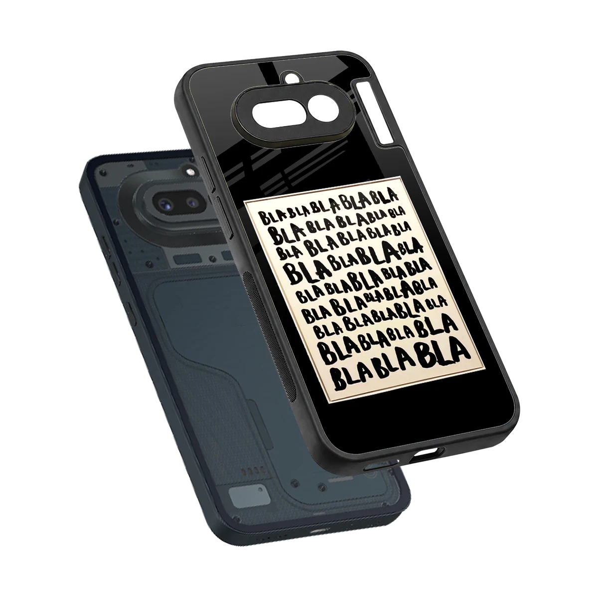 Bla Bla sleek nothing phone 4a cover with tempered glass back and TPU edges