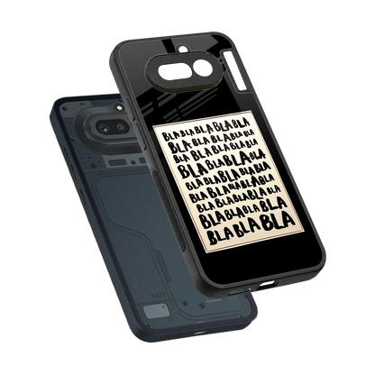 Bla Bla sleek nothing phone 4a cover with tempered glass back and TPU edges