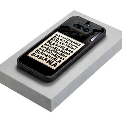 Bla Bla stylish phone case for nothing phone 4a | glossy glass and slim fit