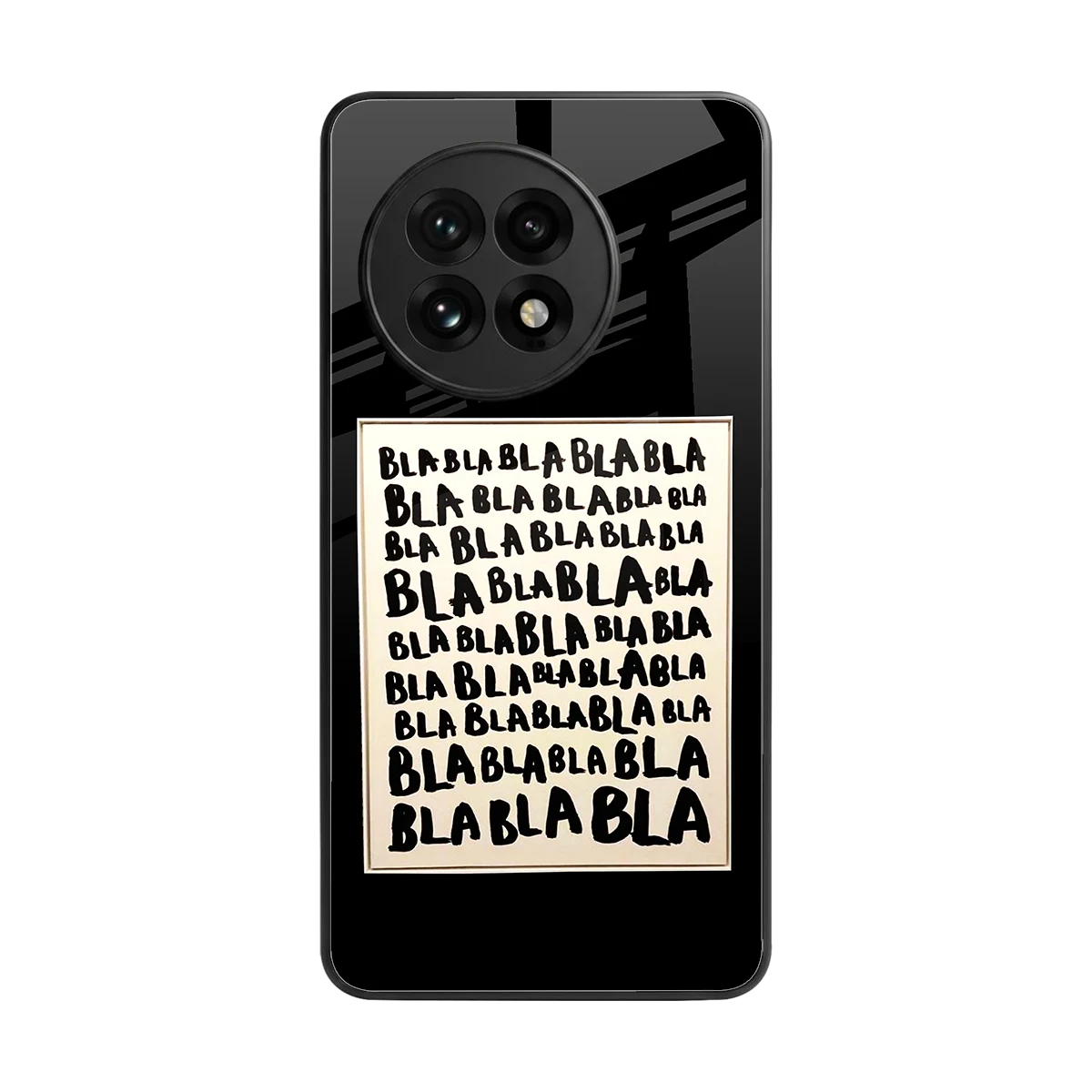 Bla Bla back phone cover | glass case for oneplus 13r