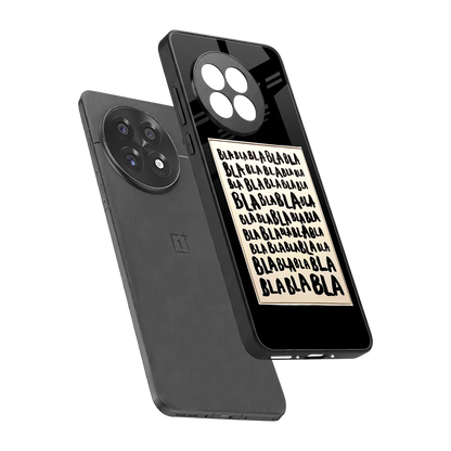 Bla Bla sleek oneplus 13r cover with tempered glass back and TPU edges