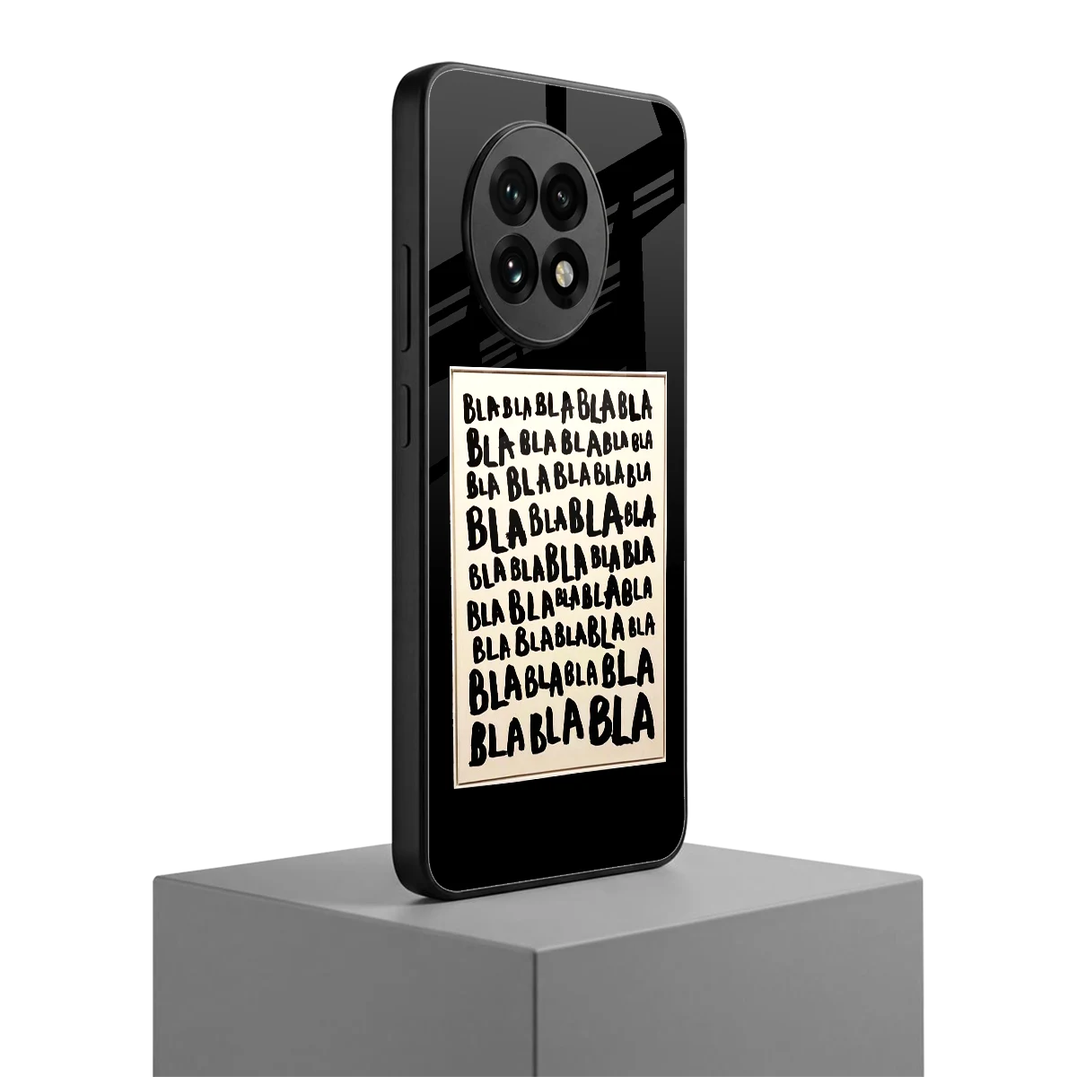Bla Bla oneplus 13r mobile cover | shockproof glass phone case