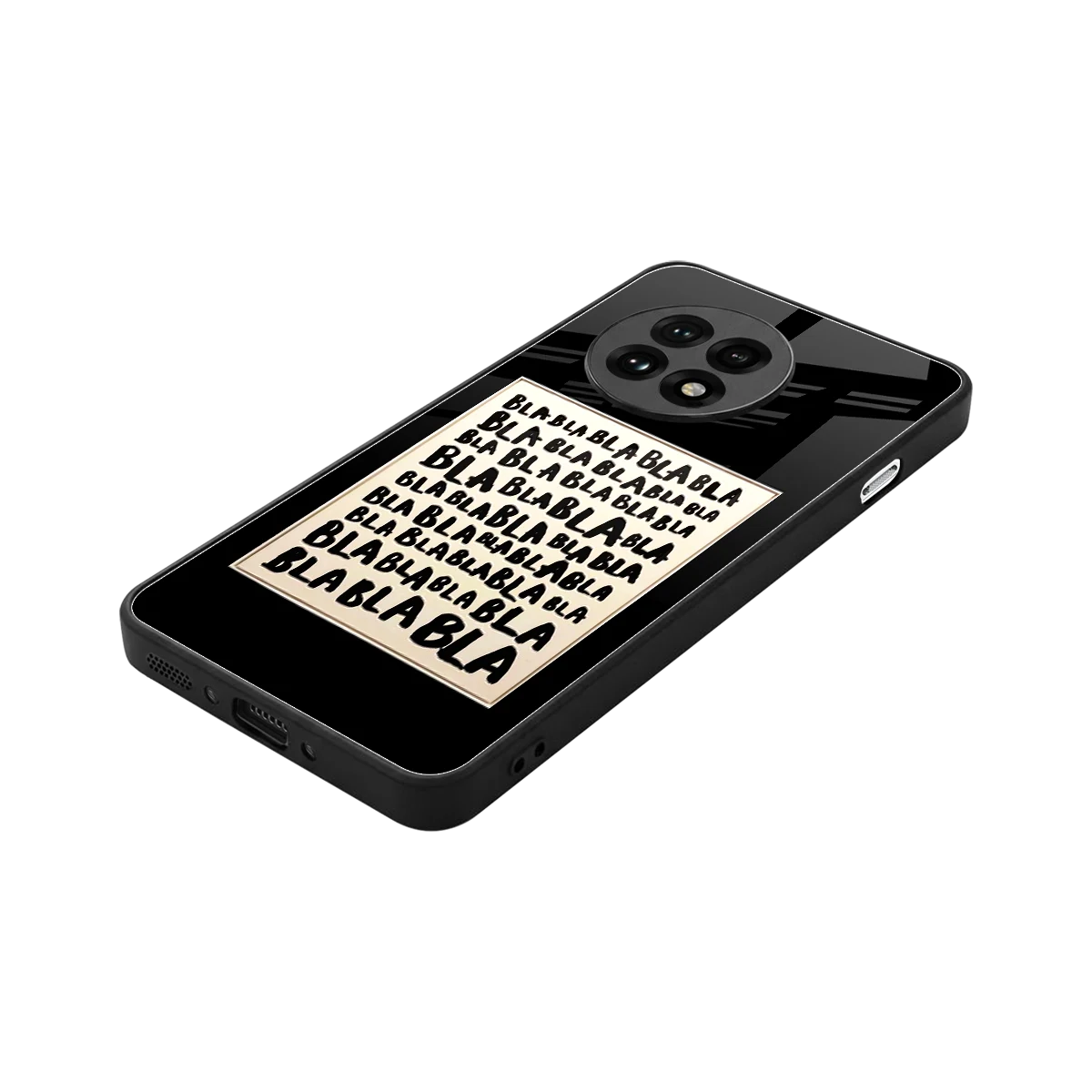 Bla Bla stylish phone case for oneplus 13r | glossy glass and slim fit