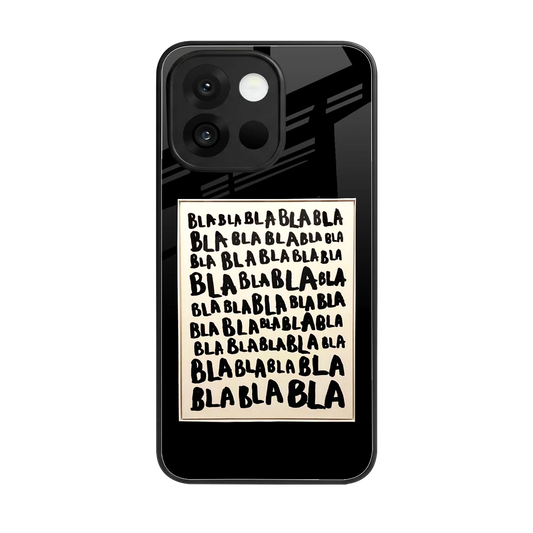 Bla Bla back phone cover | glass case for oneplus 13s