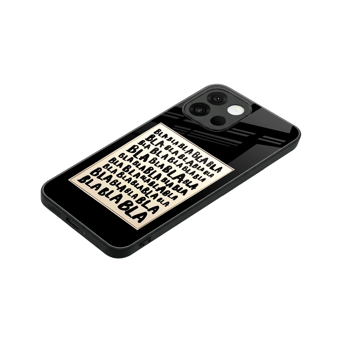 Bla Bla stylish phone case for oneplus 13s | glossy glass and slim fit
