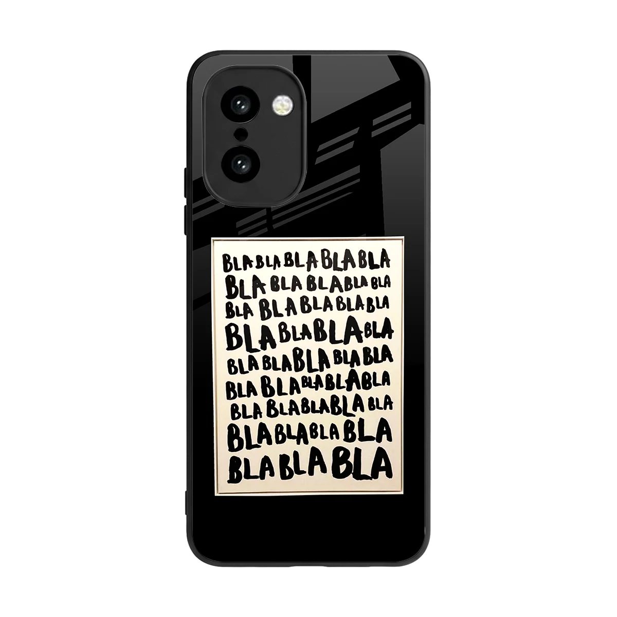 Bla Bla back phone cover | glass case for oneplus 15r