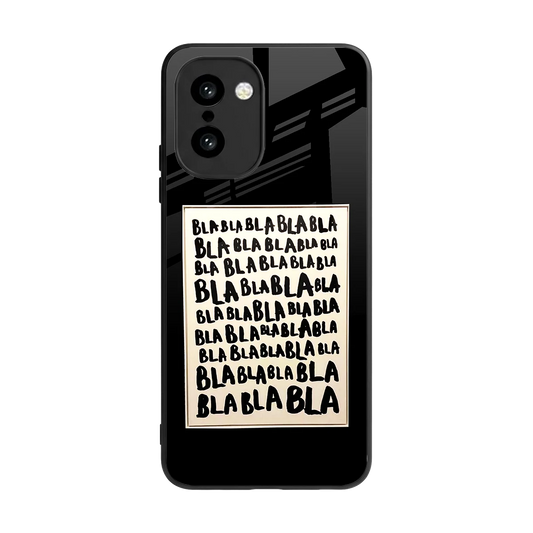 Bla Bla back phone cover | glass case for oneplus 15r