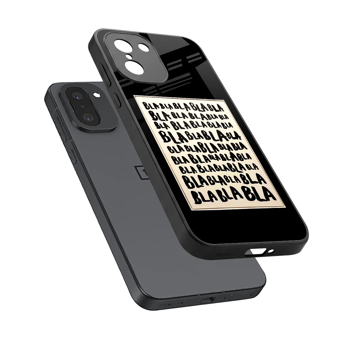 Bla Bla sleek oneplus 15r cover with tempered glass back and TPU edges