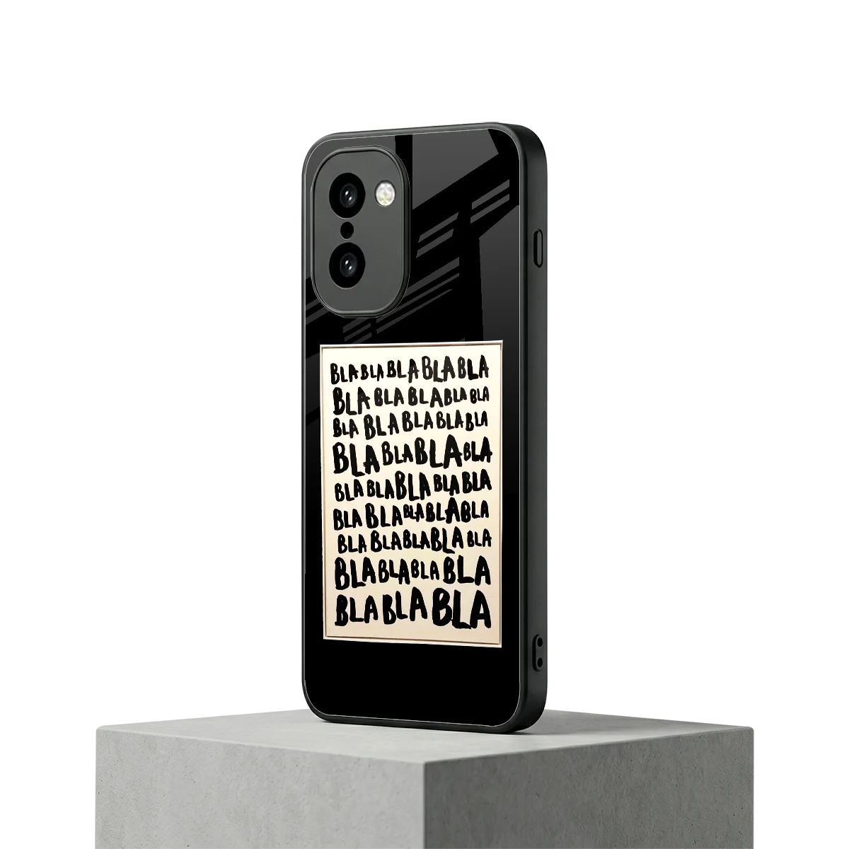 Bla Bla oneplus 15r mobile cover | shockproof glass phone case