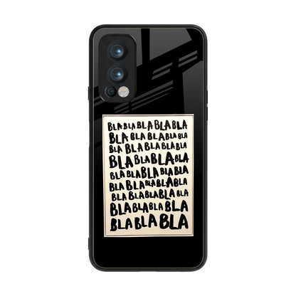 Bla Bla back phone cover | glass case for oneplus nord 2