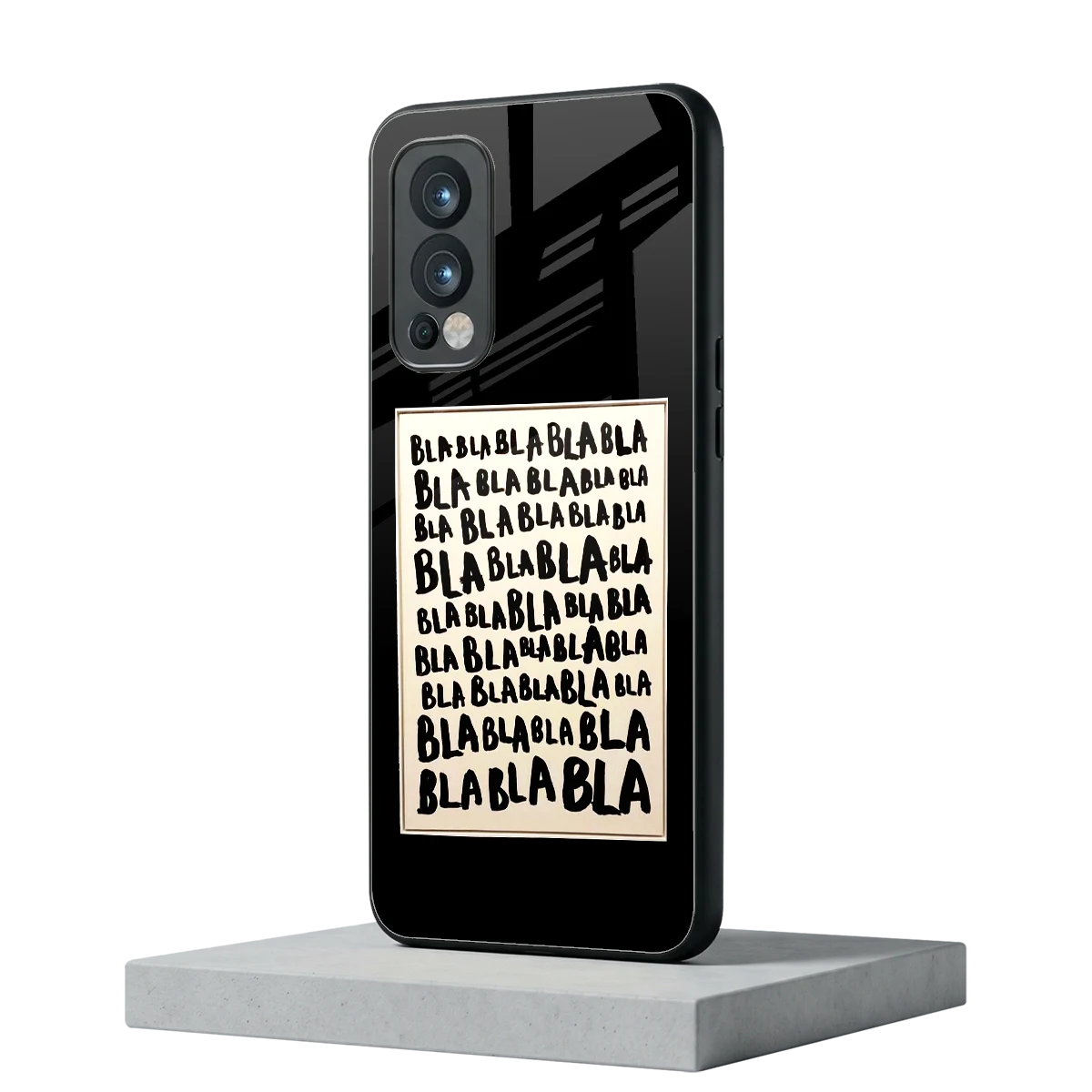 Bla Bla oneplus nord 2 mobile cover | shockproof glass phone case