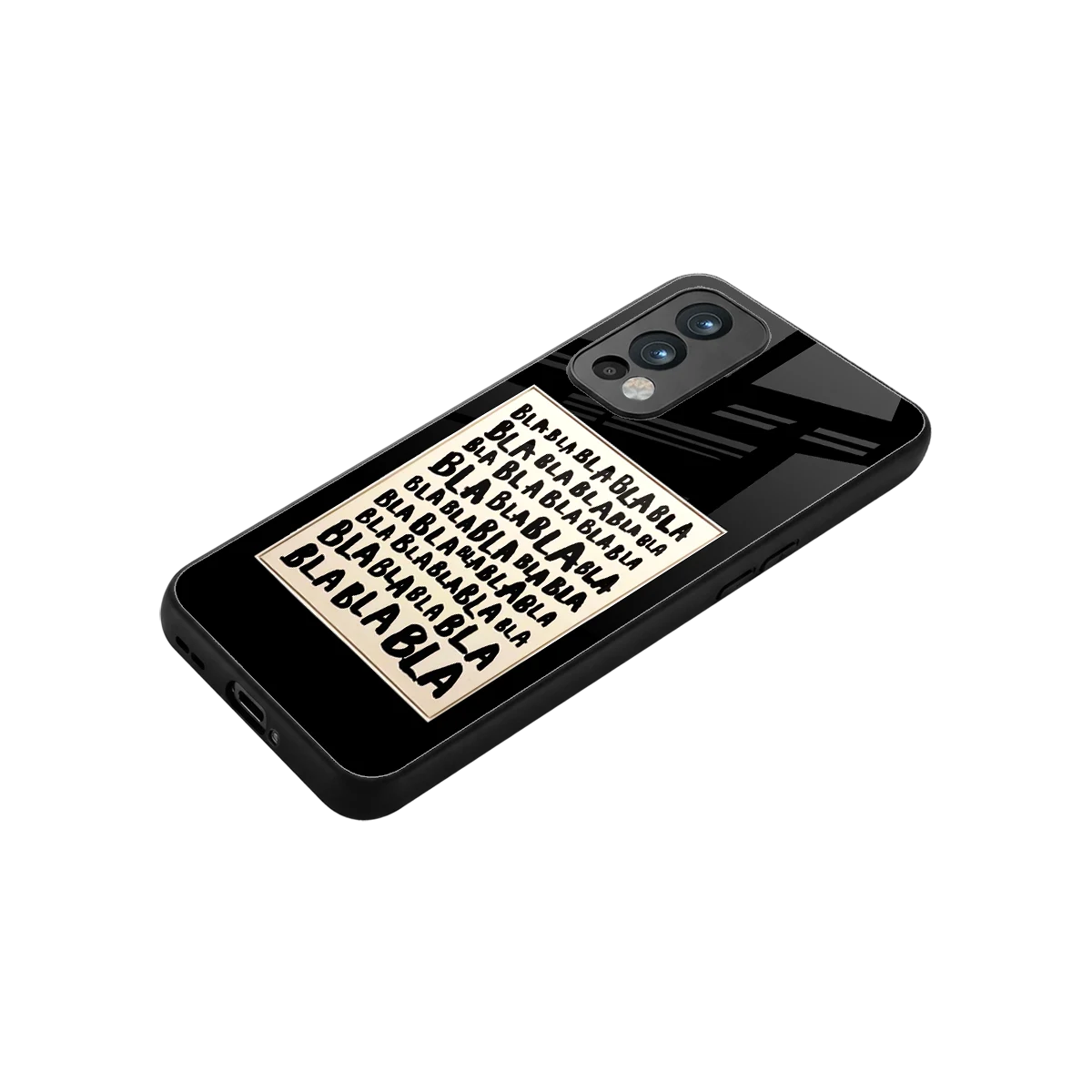 Bla Bla stylish phone case for oneplus nord 2 | glossy glass and slim fit