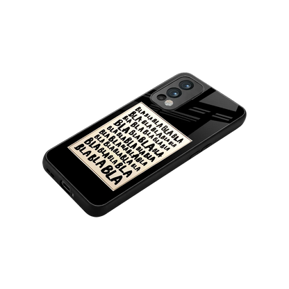 Bla Bla stylish phone case for oneplus nord 2 | glossy glass and slim fit