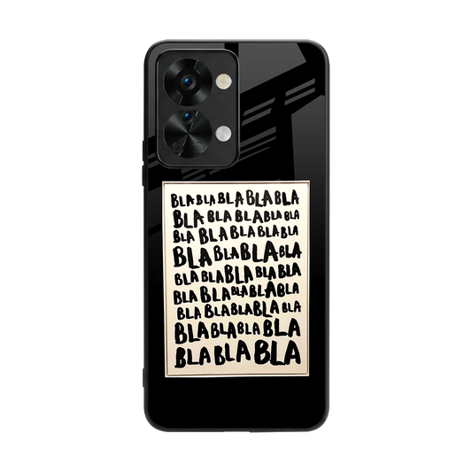 Bla Bla back phone cover | glass case for oneplus nord 2t