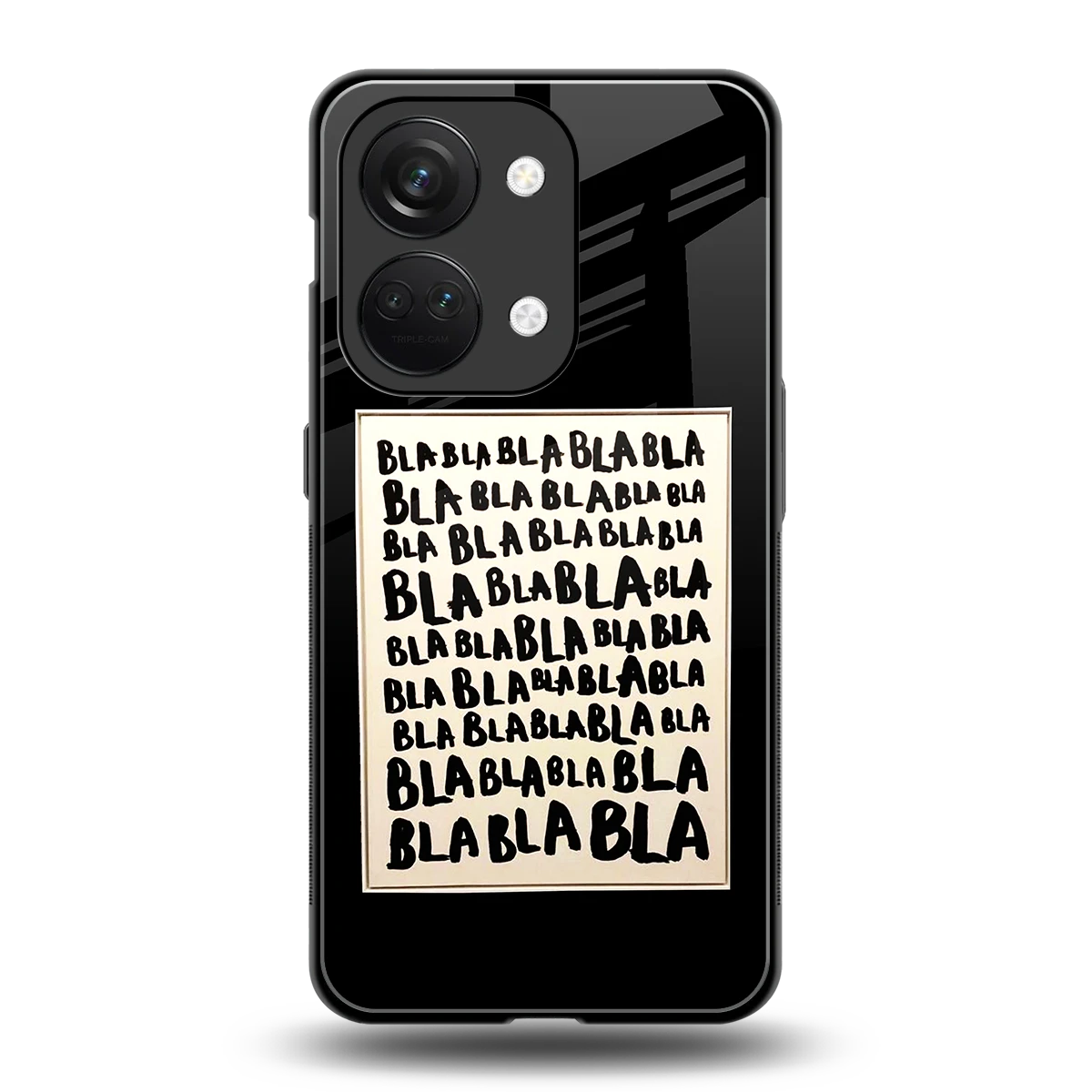Bla Bla back phone cover | glass case for oneplus nord 3