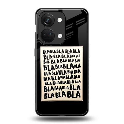 Bla Bla back phone cover | glass case for oneplus nord 3