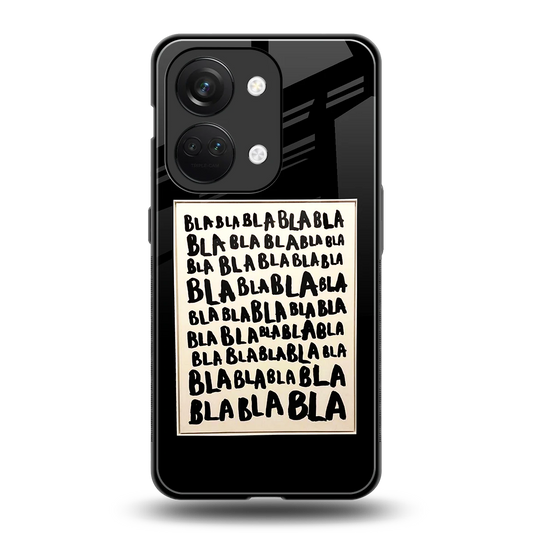 Bla Bla back phone cover | glass case for oneplus nord 3