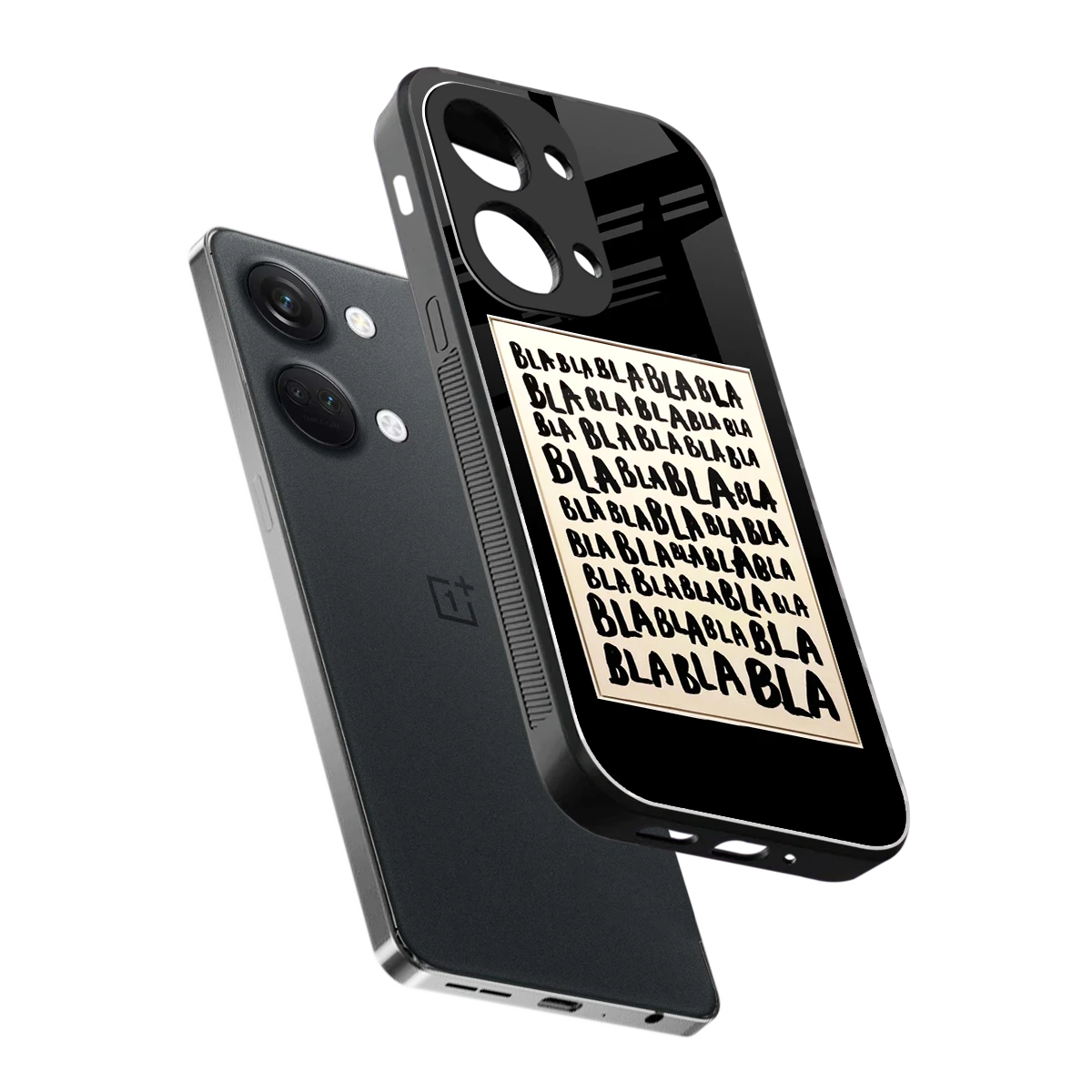 Bla Bla sleek oneplus nord 3 cover with tempered glass back and TPU edges
