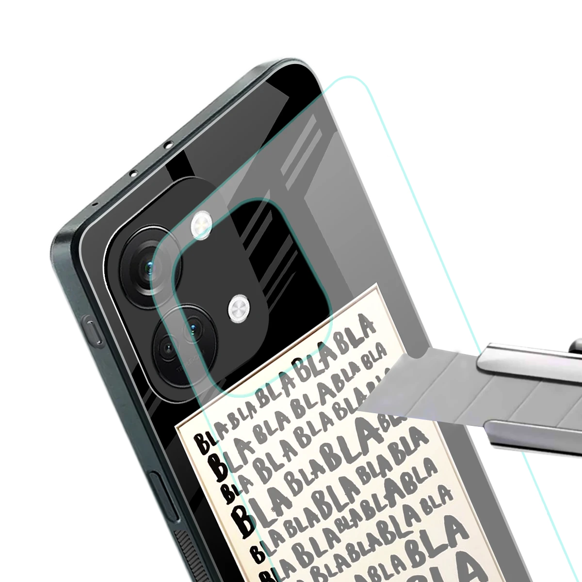 Bla Bla stylish phone case for oneplus nord 3 | glossy glass and slim fit