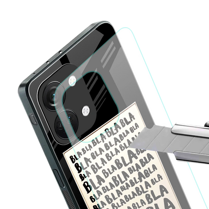 Bla Bla stylish phone case for oneplus nord 3 | glossy glass and slim fit